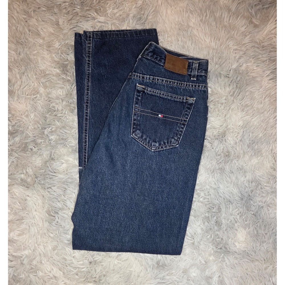 Tommy Hilfiger Vintage 90s High Rise Straight Leg Jeans Dark Wash Size 8 L/33